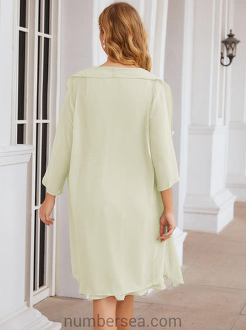 Sunnderly Mother of The Bride Dresses Prom Dress Casual Pleated Dress  SY28065