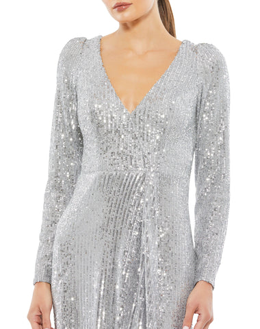 Prom Long Sleeve High Low Dress