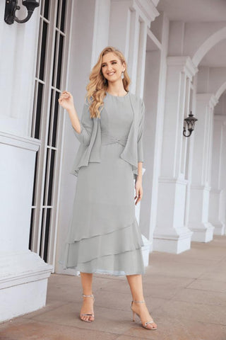 Sunnderly Two-Piece A-line Mother of The Bride Dress Formal Party Gown Dress SY28072