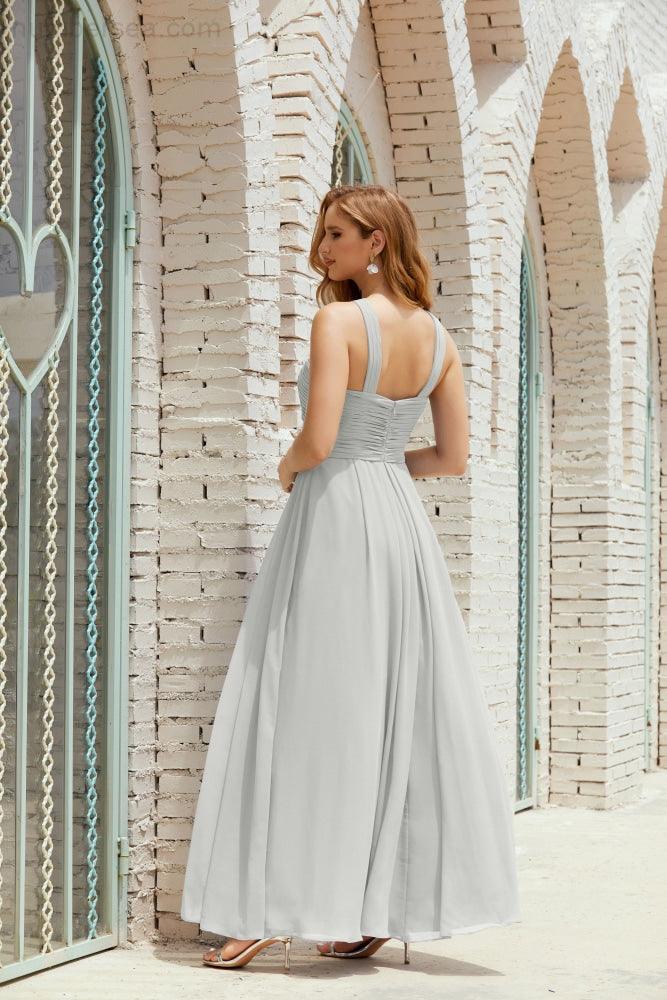 Halter Bridesmaid Dresses Formal Cocktail Prom Gown 28015