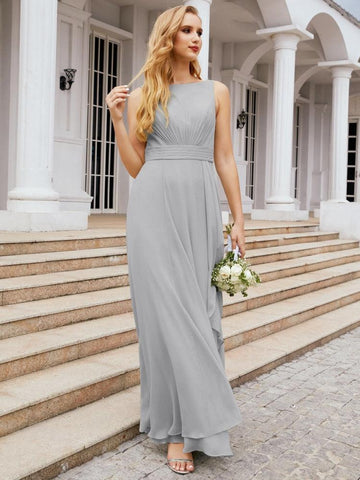 Baoleely Bridesmaid Dresses for Wedding Ruffles Long Formal Prom Gowns 28039