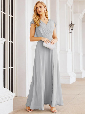 Sunnderly Bridesmaid Dresses Cape Formal Prom Dress Open Back Gowns for Mother of The Bride SY28058