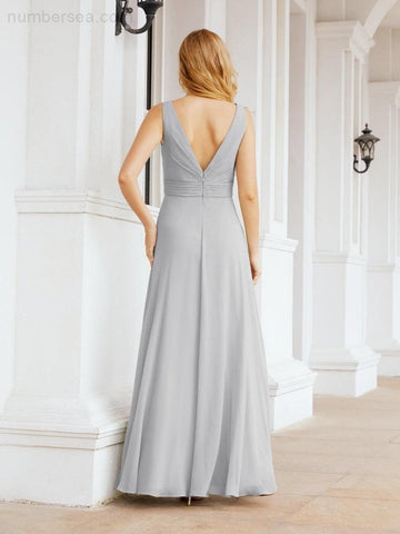 Baoleely Bridesmaid Dresses for Wedding Ruffles Long Formal Prom Gowns 28039
