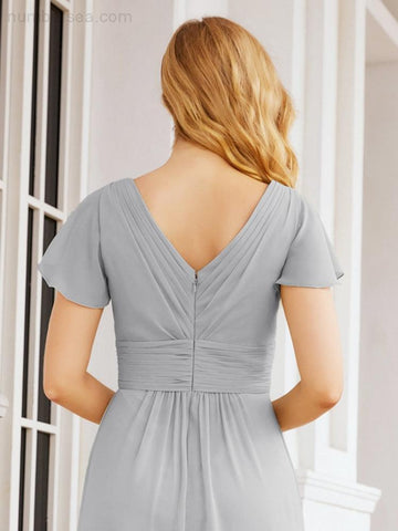 Baoleely Formal Prom Gowns for Mother of The Bride Cap Sleeves Bridesmaid Dress 28047