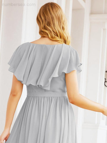 Robes de demoiselle d'honneur à manches flottantes, robes de soirée formelles, robes de bal 28044 