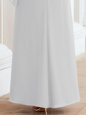 Vestido largo de fiesta formal Sunderly para la madre de la novia con capa de volantes SY28026