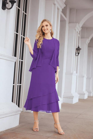 Sunnderly Two-Piece A-line Mother of The Bride Dress Formal Party Gown Dress SY28072