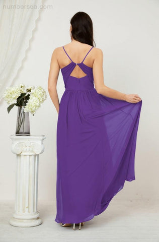 Vestidos de dama de honor con cuello alto Baoleely, de gasa, largos, corte en A, vestido formal de fiesta para boda, fiesta de noche 2801 