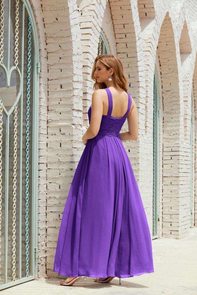 Halter Bridesmaid Dresses Formal Cocktail Prom Gown 28015