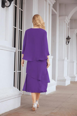 Sunnderly Two-Piece A-line Mother of The Bride Dress Formal Party Gown Dress SY28072