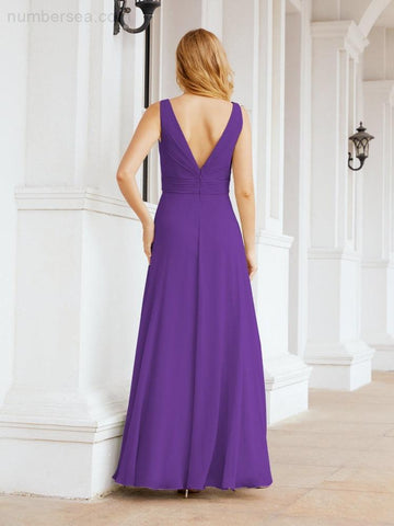 Baoleely Bridesmaid Dresses for Wedding Ruffles Long Formal Prom Gowns 28039