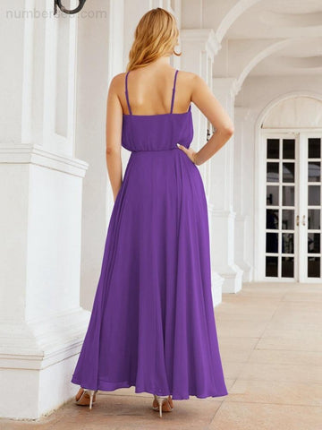 Robe de demoiselle d'honneur longue à col licou Baoleely, robe trapèze formelle pour juniors, 28029