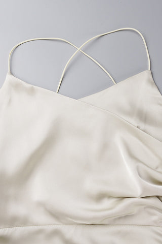 Vestidos de noche sencillos y sexys, lisos, sin espalda y con escote en V (4 colores) 