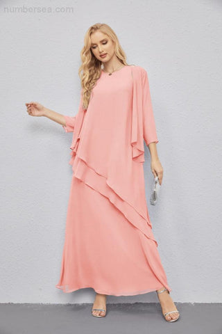 Mother of Bride Dresses with Open Front Lightweight Cardigan Formal Prom Gown  28081