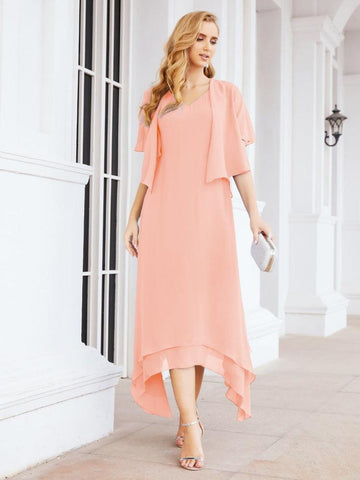 Sunnderly Two-Piece A-line Mother of The Bride Dress Formal Party Gown Dress SY28073