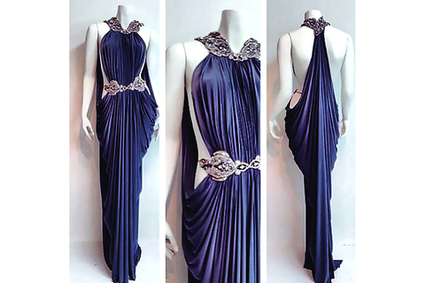 Robe de bal unique, robe de bal dos nu, robe de bal perlée, robe de bal tendance, robe de soirée sexy, robe de soirée style nouveau S22777