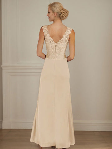 Champagne A-Line Sweetheart Neckline Pleated Mesh Dress