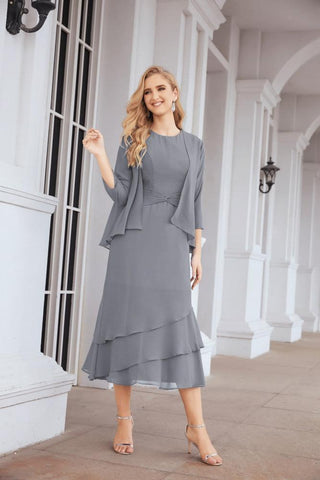 Sunnderly Two-Piece A-line Mother of The Bride Dress Formal Party Gown Dress SY28072