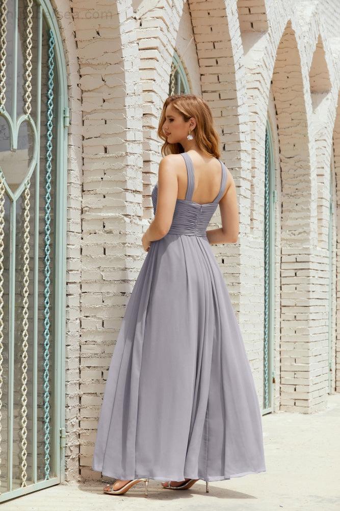 Halter Bridesmaid Dresses Formal Cocktail Prom Gown 28015