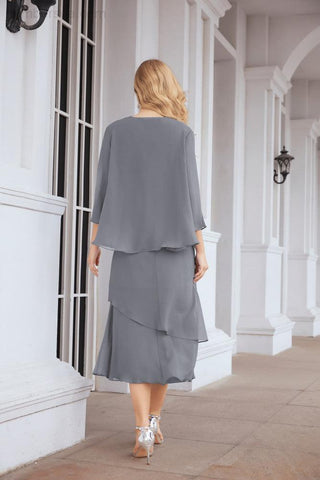 Sunnderly Two-Piece A-line Mother of The Bride Dress Formal Party Gown Dress SY28072