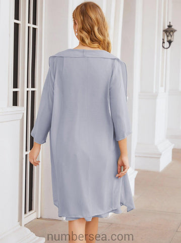 Sunnderly Mother of The Bride Dresses Prom Dress Casual Pleated Dress  SY28065