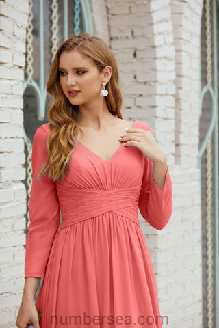 Robe de demoiselle d'honneur Baoleely en mousseline de soie, robe de soirée formelle, 28016