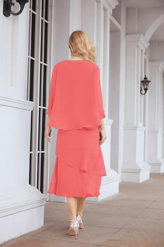 Sunnderly Two-Piece A-line Mother of The Bride Dress Formal Party Gown Dress SY28072