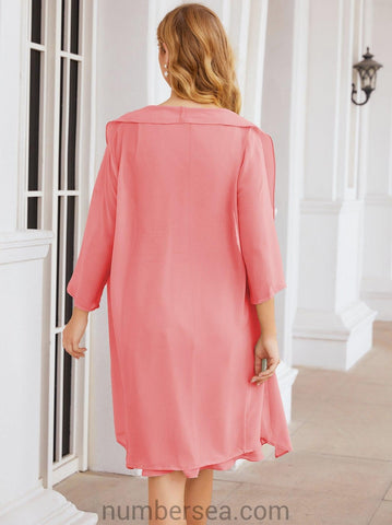 Sunnderly Mother of The Bride Dresses Prom Dress Casual Pleated Dress  SY28065