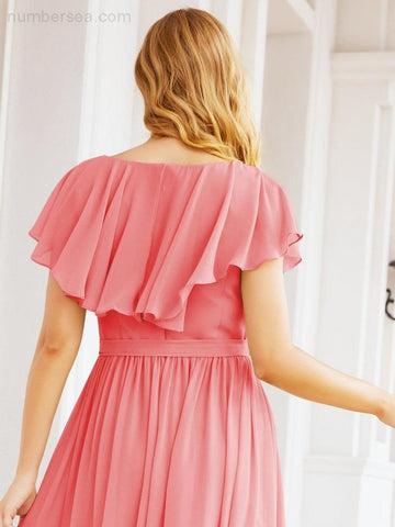 Robes de demoiselle d'honneur à manches flottantes, robes de soirée formelles, robes de bal 28044 