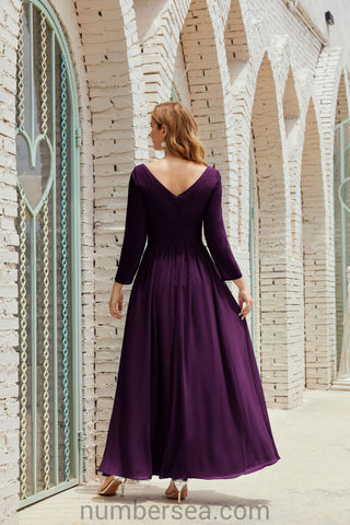 Robe de demoiselle d'honneur Baoleely en mousseline de soie, robe de soirée formelle, 28016