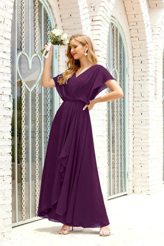 Robe de soirée longue Baoleely pour mère de la mariée, grande taille, col en V, longueur au sol, pour invitée de mariage, 28020