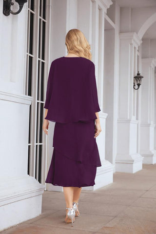 Sunnderly Two-Piece A-line Mother of The Bride Dress Formal Party Gown Dress SY28072