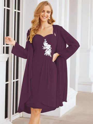 Sunnderly Mother of The Bride Groom Dresses Lace Appliques for Wedding Guest SY28066