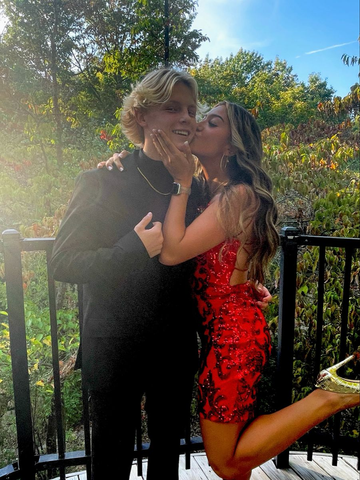 Robe de bal à paillettes rouges, robe de soirée rouge Y2243