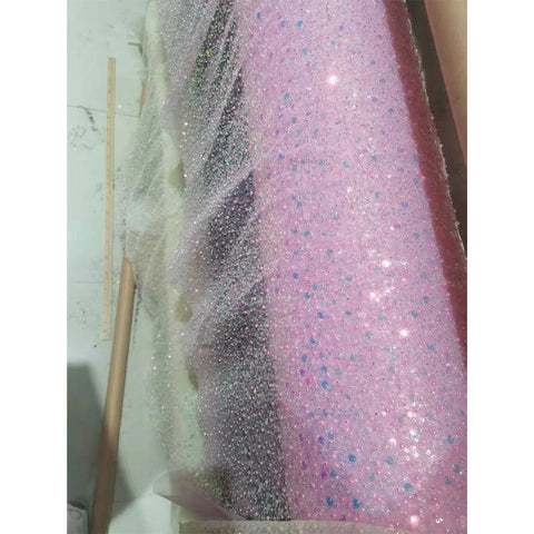 Vestido de fiesta sexy con escote en V, cuentas, abertura alta y brillante con abertura