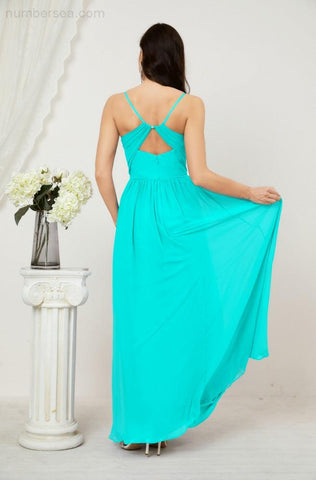 Vestidos de dama de honor con cuello alto Baoleely, de gasa, largos, corte en A, vestido formal de fiesta para boda, fiesta de noche 2801 