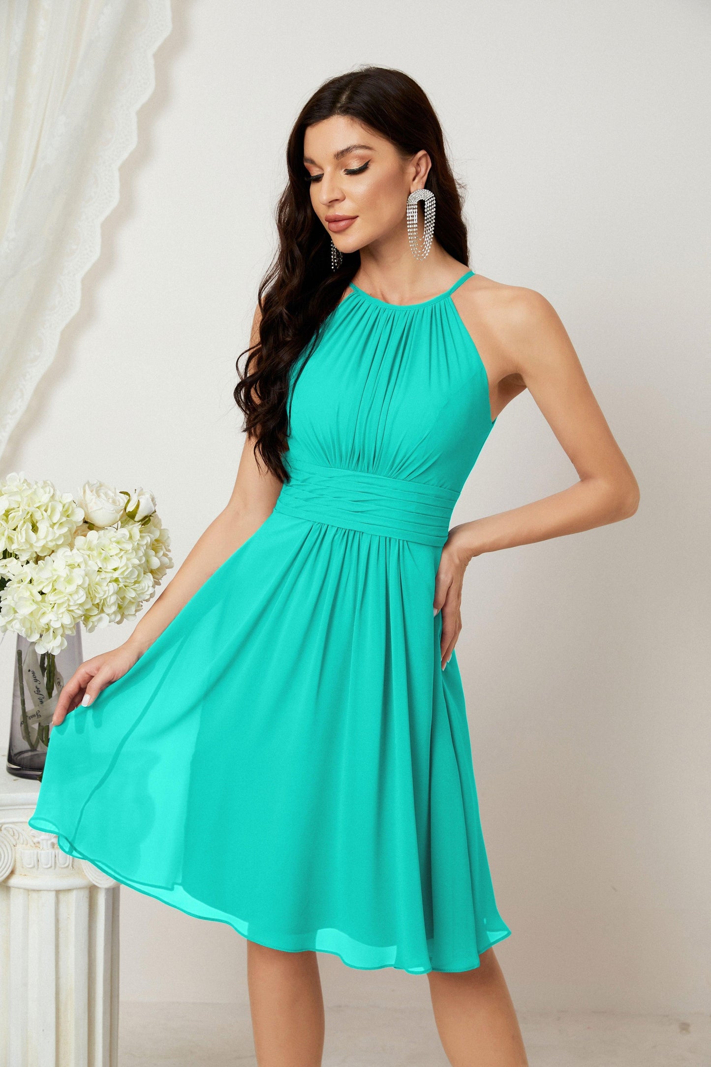 Halter Homecoming Dresses Formal Evening Party Cocktail Dress 28011