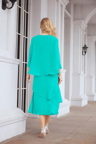 Sunnderly Two-Piece A-line Mother of The Bride Dress Formal Party Gown Dress SY28072