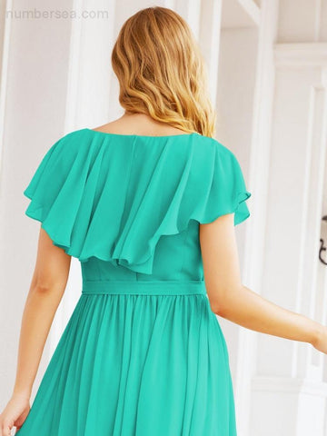 Robes de demoiselle d'honneur à manches flottantes, robes de soirée formelles, robes de bal 28044 