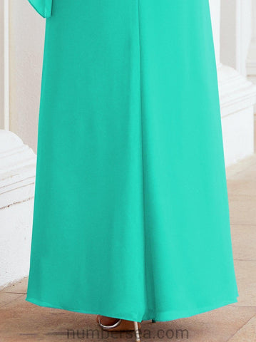 Vestido largo de fiesta formal Sunderly para la madre de la novia con capa de volantes SY28026