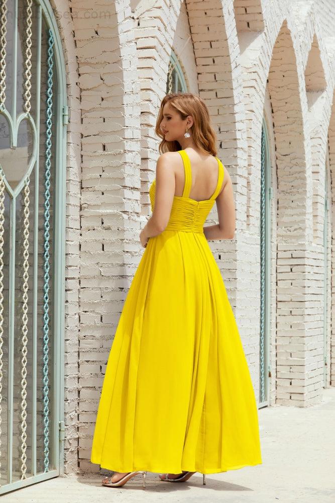 Halter Bridesmaid Dresses Formal Cocktail Prom Gown 28015