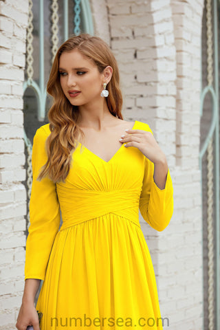 Robe de demoiselle d'honneur Baoleely en mousseline de soie, robe de soirée formelle, 28016