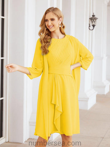 Sunnderly Mother of The Bride Dresses Prom Dress Casual Pleated Dress  SY28065