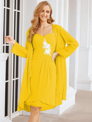 Sunnderly Mother of The Bride Groom Dresses Lace Appliques for Wedding Guest SY28066