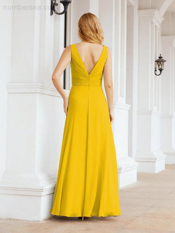 Baoleely Bridesmaid Dresses for Wedding Ruffles Long Formal Prom Gowns 28039