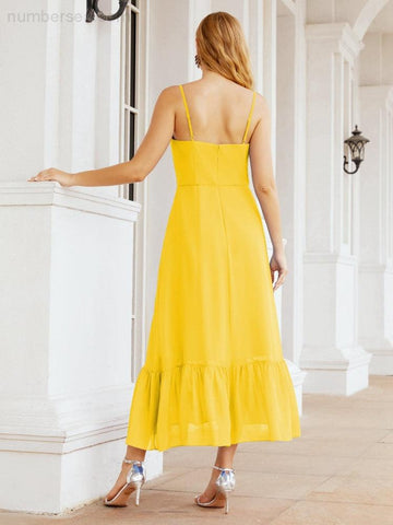 Baoleely Blackless Strap Bridesmaid Dress Ankle Length 28028