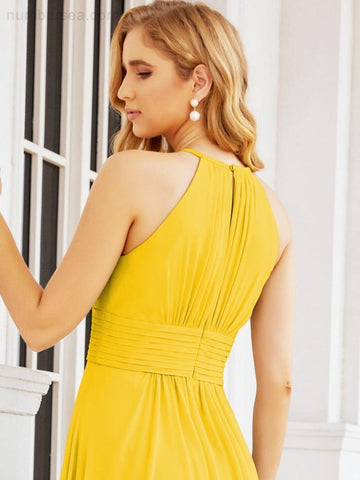 Baoleely Keyhole Bridesmaid Dresses Sleeveless Formal Evening Party Prom Gowns 28043