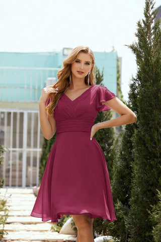 Vestidos de fiesta hasta la rodilla, vestido formal de cóctel para graduación 28013 