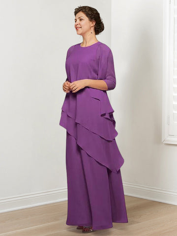 A-Line/Princess Mother of the Bride Dresses with Ruffles & Jacket