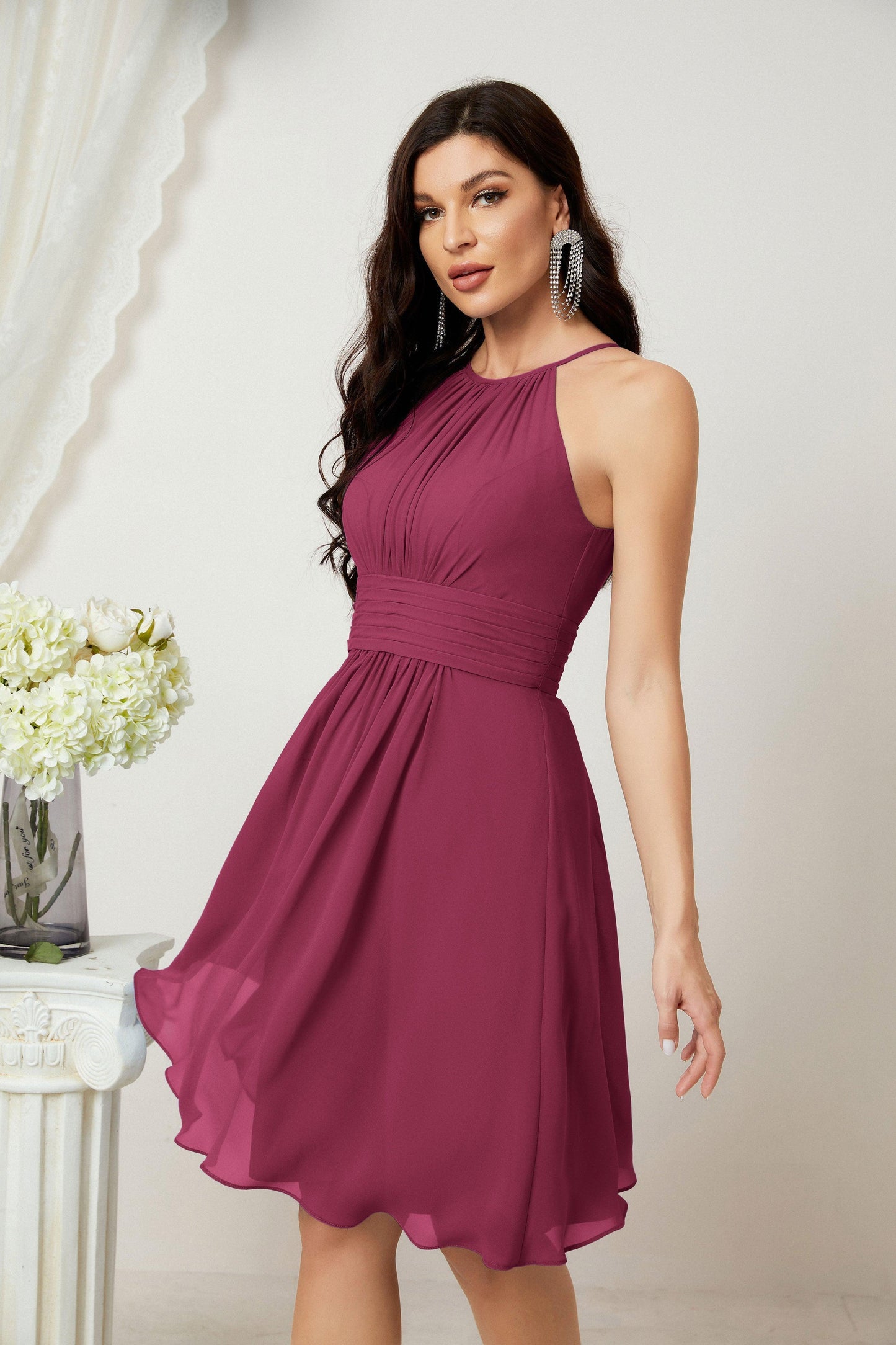 Halter Homecoming Dresses Formal Evening Party Cocktail Dress 28011